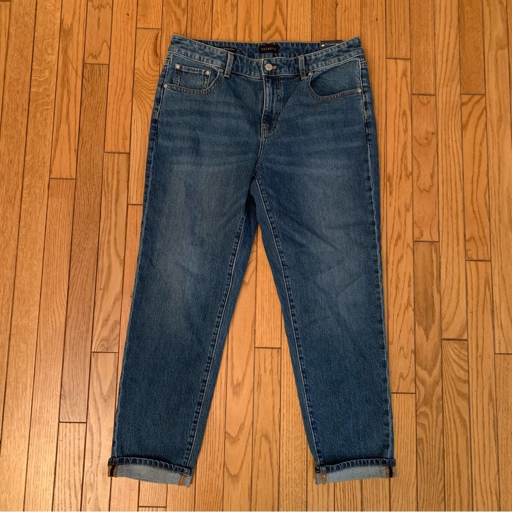 TALBOTS Everyday Relaxed Jeans women's Blue Jeans size 10 ankle length NWT - Picture 2 of 16